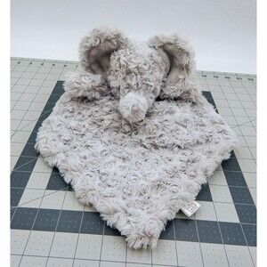Oobles Elephant Swirl Security Blanket Lovey Rattle Toy Baby Nursery Tag